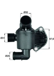 termostatas, aušinimo skystis MAHLE TI 35 87