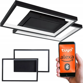 Lubinis LED šviestuvas LEDTechnics, 42x30 cm, juodas