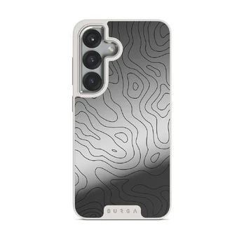 Wild Terrain - Minimalist Samsung Galaxy S25 Plus Case, Elite Mirror Light (Magnetic) / Silver