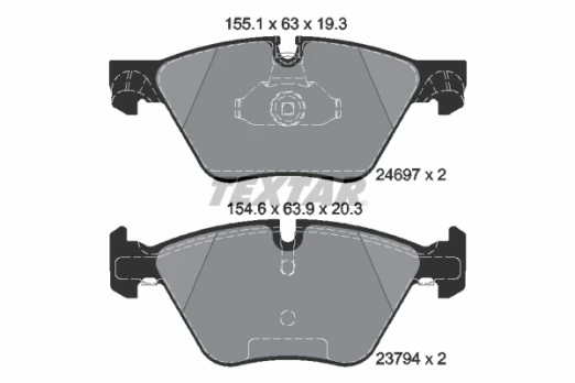 TEXTAR 2469701 Brake pad set
