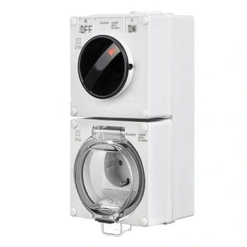 Elektro Plast SOCKET+SWITCH OYSTER IP66 16A/250V