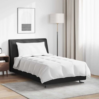 Antklodė su pagalve 2 pcs Balta 135 x 220 cm Pūkai