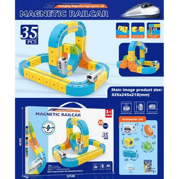 Spalvota magnetinė trasa, 35 elementų