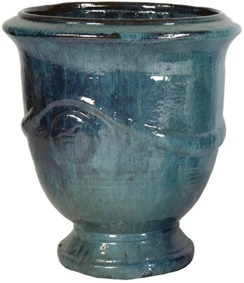 Mega Keraminis vazonas Glazed, apvalus, žalias, 60 x 66(A) cm