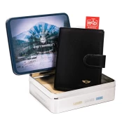 Sk&oacute;rzany portfel na karty z systemem RFID Protect &mdash; Peterson kaina
