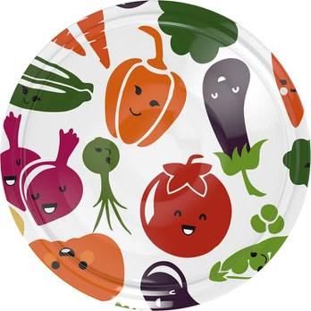 Screw lid Ø66/4 vegetable faces – bulk