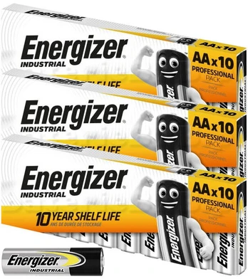 Energizer industrial AA LR6 1.5V, elementai, 30 vnt.