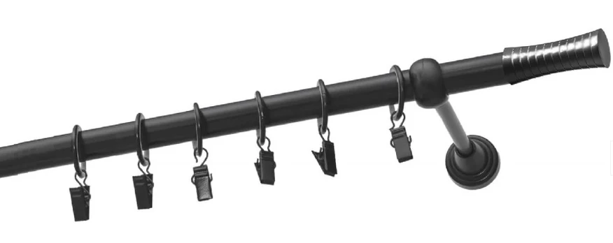 Karnizas Olimp Walec, 180 cm, Ø 19 mm, juoda