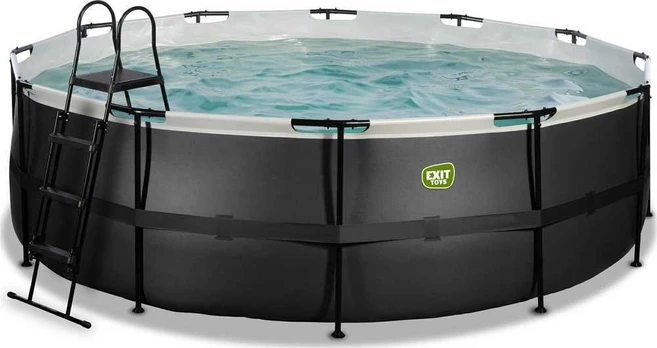 EXIT Juodas Leather pool ø450x122cm with sand filter pump - juodas