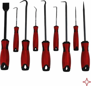 Dedra Hooks su rankena 9 vnt rinkinys 40Cr