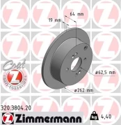 Stabdžių diskas ZIMMERMANN 320.3804.20 kaina