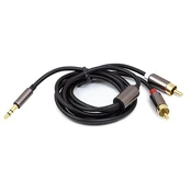 Audio kabelis 3.5mm Stereo - 2x RCA, 1.5m kaina