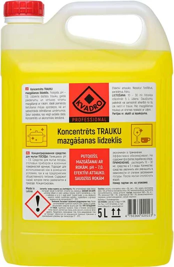 KVADRO Konc. trauku mazgāšanas līdzeklis 5l