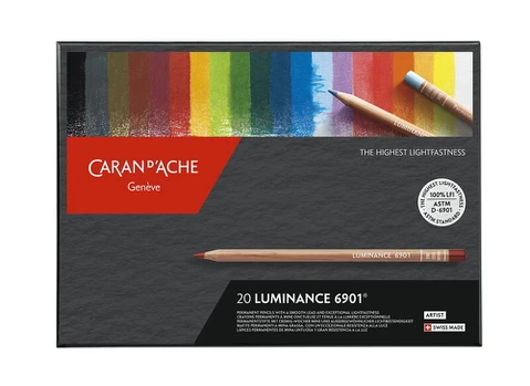 Caran D'ache Luminance 6901 pieštukai, 20 spalvų