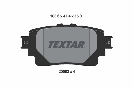 TEXTAR 2058201 Brake pad set