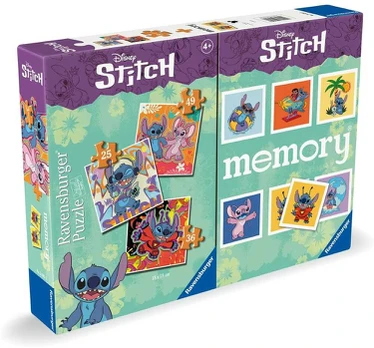 Dėlionė Ravensburger Disney Stitch 3 Puzzle+memory ®