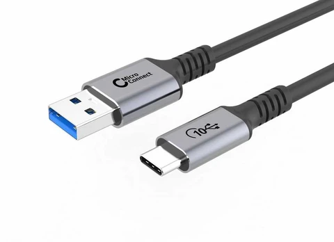 Kabelis USB MicroConnect USB-A - USB-C 0.25 m Juodas (USB3.2AC025)
