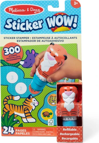 MELISSA & DOUG STICKER WOW! Veiklos knygelė „Tigras“