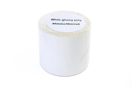 High Gloss Label Roll JetWorld White 85mm*30m replacement do Epson TM-3500 (roll with longitudinal perforation, core size 51mm)