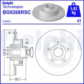 Stabdžių diskas DELPHI BG9268RSC kaina