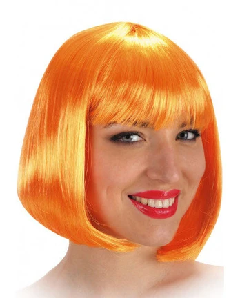 Perukas trumpas oranžinis