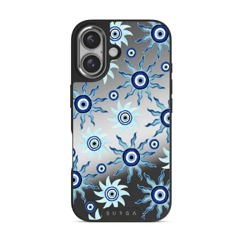 Blue Gaze - iPhone 16 Case, Elite Mirror Dark (MagSafe) / Silver