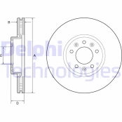 Stabdžių diskas DELPHI BG4805C kaina
