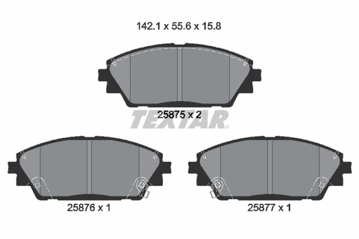 TEXTAR 2587501 Brake pad set