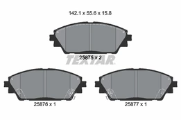 TEXTAR 2587501 Brake pad set kaina
