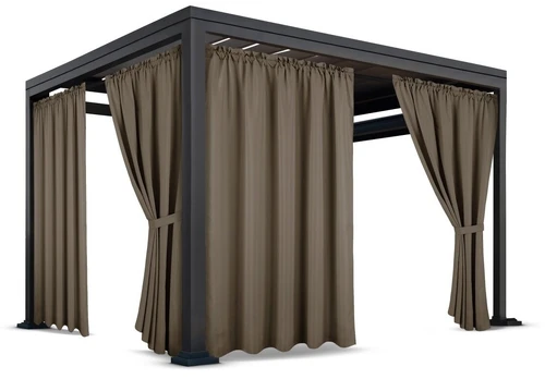 Sodo užuolaidos ZMOT-04, 155 x 210 cm, ruda
