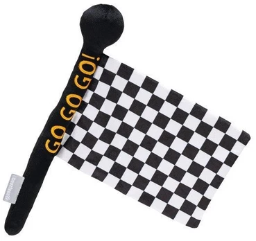 Žaislas šuniui Beeztees Finish Flag 2400060, 36 cm, baltas/juodas