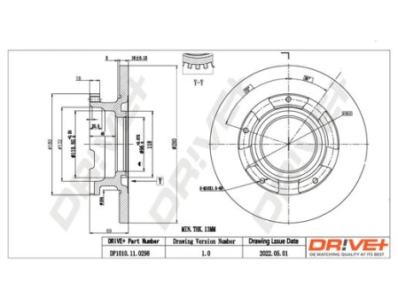 Stabdžių diskas Dr!ve+ DP1010.11.0298