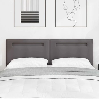 LED galvūgalis Pilka 144 cm Dirbtinė oda