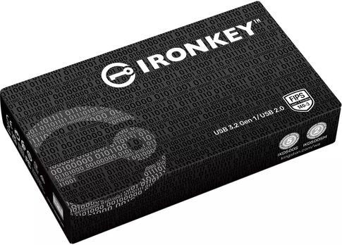 USB atmintinė Kingston IronKey D500S, juoda sp., 32 GB
