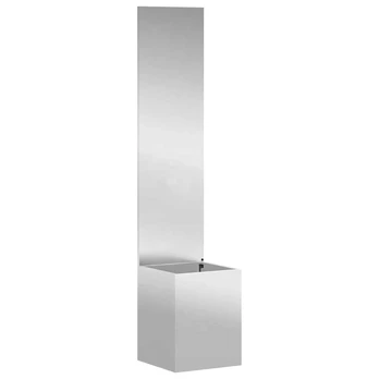 Sodo Vazonas su Dekoratyvine Panele Sidabro 32 x 140 cm