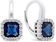 Brilio Silver Luxury sidabrinis earrings with zircons EA397WB kaina