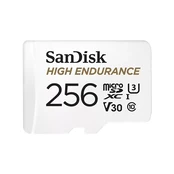 SanDisk High Endurance, MicroSDXC, 256 GB, balta - Atminties kortelė