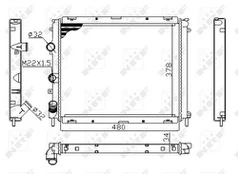 Variklio radiatorius NRF NRF 53209A