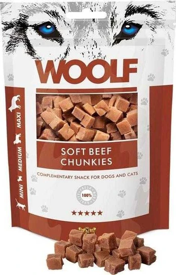 WOOLF Soft jautiena chunkies - dog and cat treat - 100g