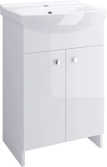 Vonios spintelė su praustuvu Cersanit Basic C13, balta sp., 34 cm x 56 cm x 79 cm