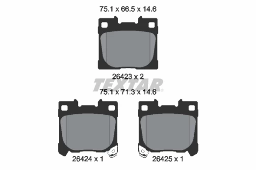TEXTAR 2642301 Brake pad set