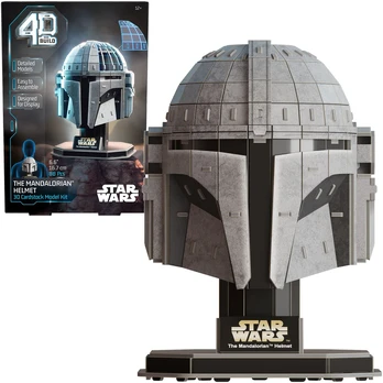 4D dėlionės „Star Wars Mandalorian“ 3D šalmo modelis surinkimui
