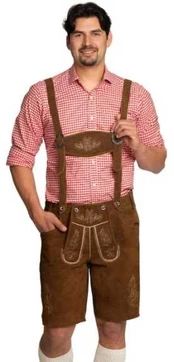 Partychimp Brune lederhosen Flachau, kort