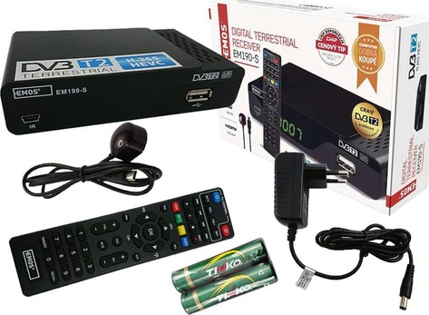 Imtuvas TV Emos Imtuvas dekoder cyfrowy TV naziemnej DVB-T/T2 HDMI