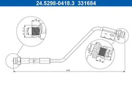 Stabdžių žarnelė ATE 24.5298-0418.3