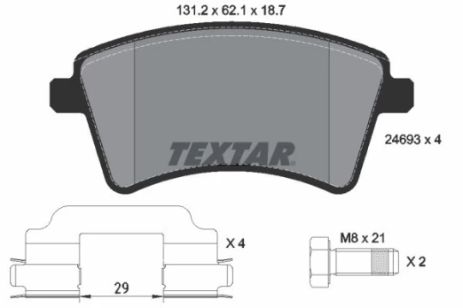 TEXTAR 2469301 Brake pad set