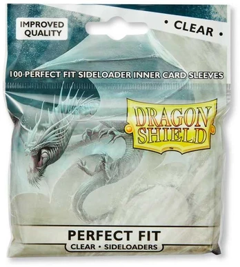 Dragon Shield Standard Perfect Fit Sideloading Sleeves – Clear/Clear (100 vnt)