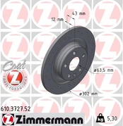 Stabdžių diskas ZIMMERMANN 610.3727.52 kaina