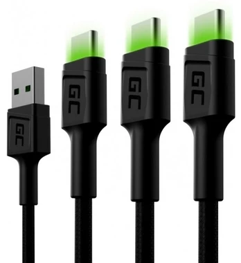 GREENCELL 3x Cable GC Ray USB-C 120cm | KABGCSET02