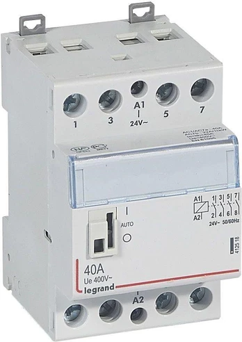 Legrand modulinis kontaktorius SM340 40A 24V 4NO su manipuliatoriumi (412518)